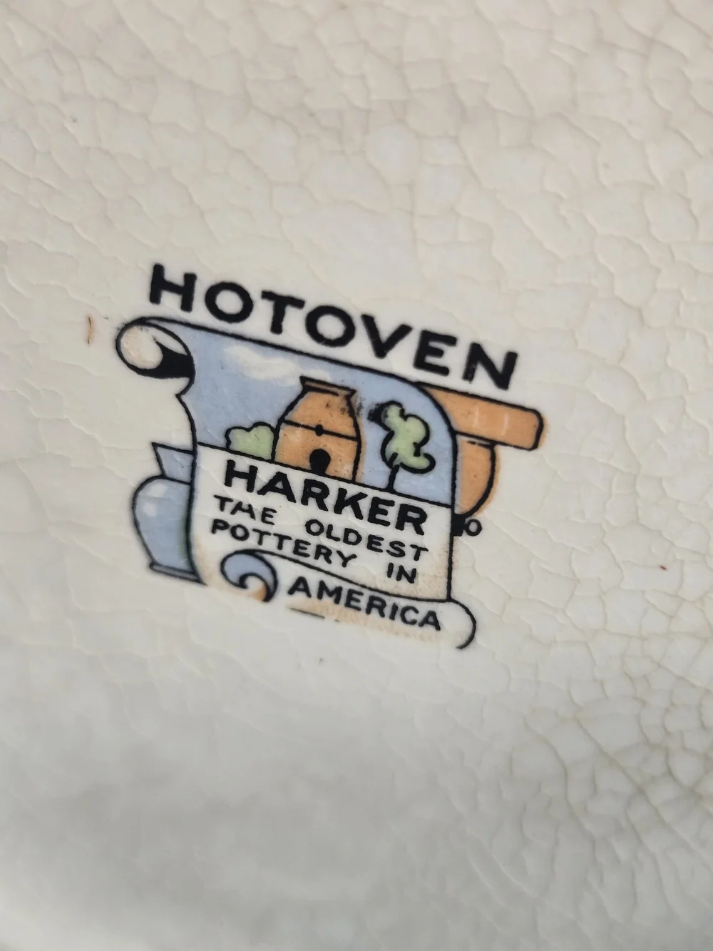 Vintage Harker Hot Oven Tea Pot 1930s Art Deco Design